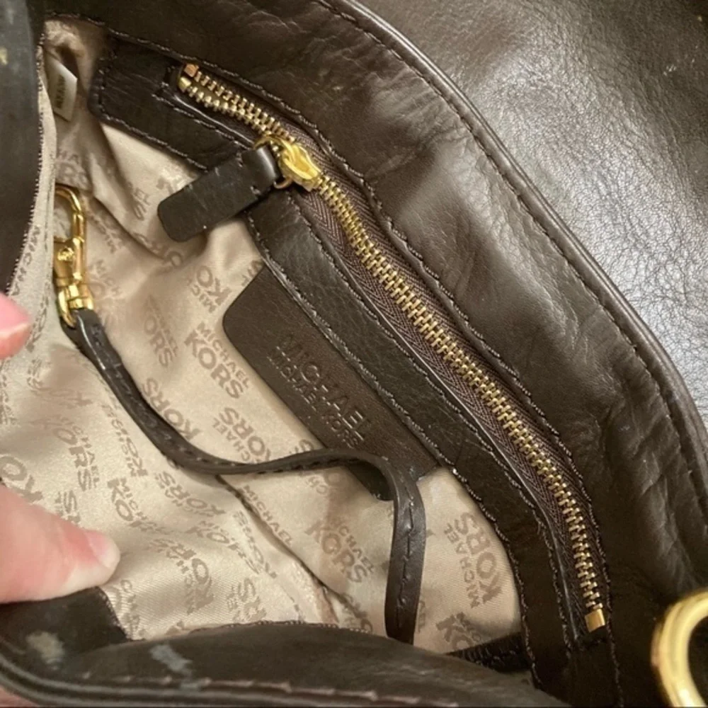 Michael Kors brown leather mini bag
